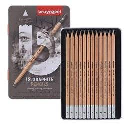 bruynzeel graphite potloden blik 12 stuks
