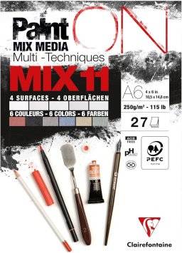 clairefontaine paint-on blok mix11 formaat A6