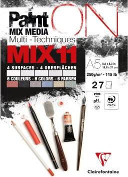 clairefontaine paint-on blok mix11 formaat A5