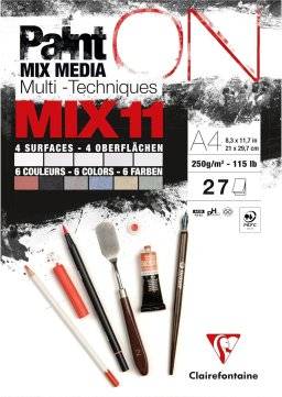 clairefontaine paint-on blok mix11 formaat A4