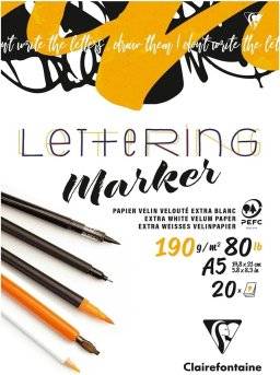 clairefontaine  lettering markerpad vellum paper