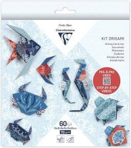 clairefontaine origami kit sea animals 95367C