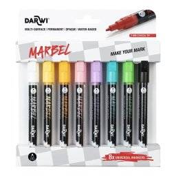 darwi marbel verfstiftset 2mm pastel 8