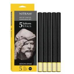 nitram  5 charcoal soft round 12mm