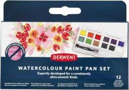 derwent  watercolour paintpan set 12kleur