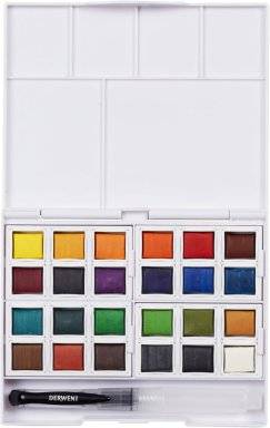 derwent watercolour paintpan set 24kleur
