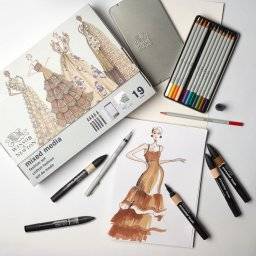 winsor & newton mixed media fashion set 0290199