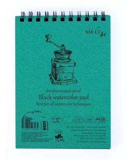 smlt black watercolor pad A4