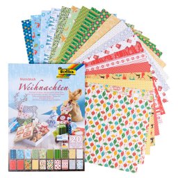 folia papierblok motief kerst