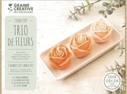 graine creative kaarsen set trio flowers