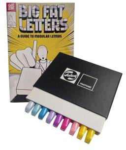 snooze one boek big fat letters +pantoneset