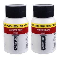 talens amsterdam acrylverf 2x 600ml wit