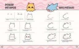 librero kawaii zeedieren tekenen