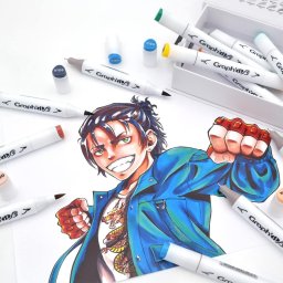 graph it brushmarker set 12 manga shonen