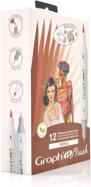 graph it brushmarker set 12 people
