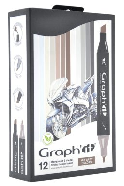 graph it alcoholmarkers12 mix grey colors