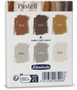 schmincke pastell set 6 earthy browns 7772