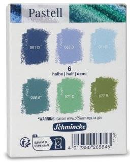 schmincke pastell set 6 blues&greens 77771