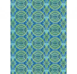 Papier blauw/gl dessin fda388 | Decopatch