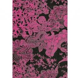 Papier zwart roze bloem fda460 | Decopatch