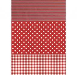 Papier rood/wit dessins fda484 | Decopatch