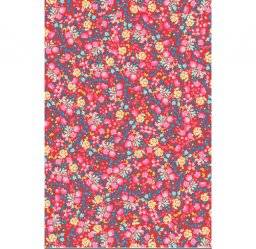 Papier rood/roze bloemen fda751 | Decopatch