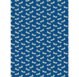 Papier blauw goud vogel fda824 | Decopatch