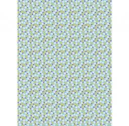 Papier turquois bloempjes fda852 | Decopatch