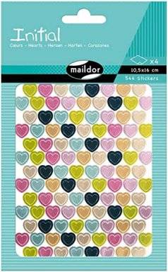 Initial sticker hartjes 171C | Maildor