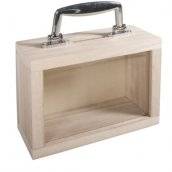 rayher houten koffer met venster 842505