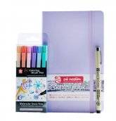 sakura pastel schetsbook + brushpenset